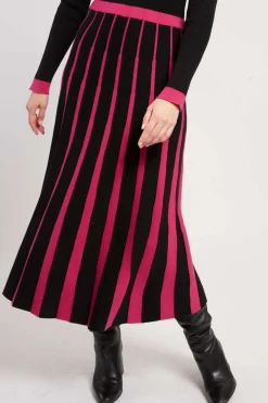 New Robe mi-longue en maille bicolore JEANNETTE La Maille|Robes Longues