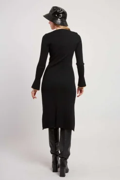 Cheap Robe mi-longue en maille côtelée JAMAICA Robes Longues|La Maille