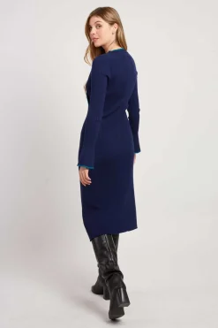 Cheap Robe mi-longue en maille côtelée JAMAICA Robes Longues|La Maille