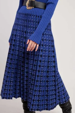 Shop Robe mi-longue en maille graphique JAVA La Maille|Robes Longues