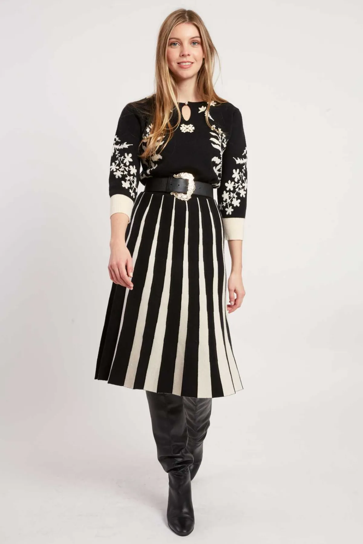 Fashion Robe mi-longue en maille JEANNICK La Maille|Robes Longues