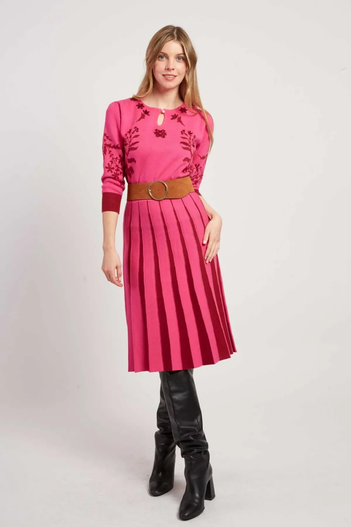 Fashion Robe mi-longue en maille JEANNICK La Maille|Robes Longues