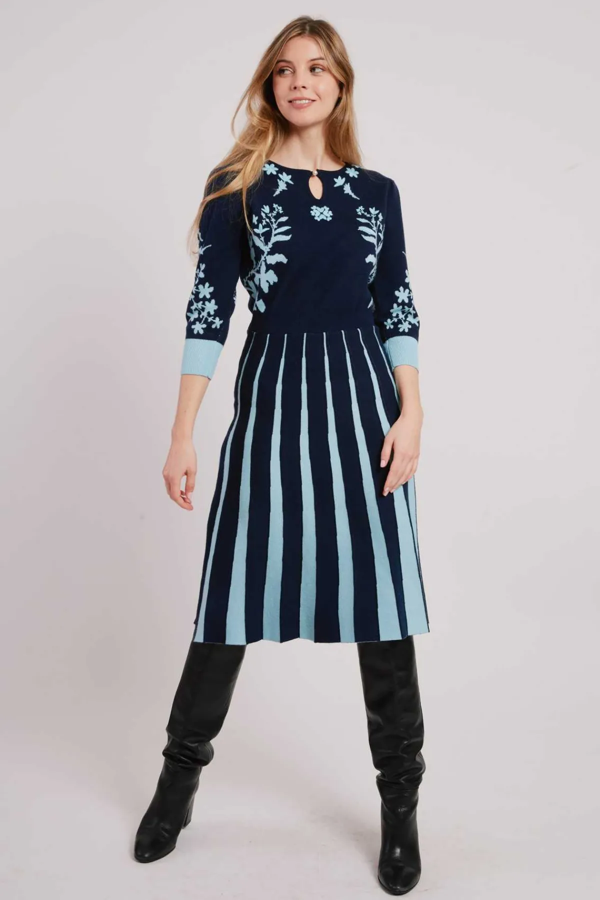 Fashion Robe mi-longue en maille JEANNICK La Maille|Robes Longues