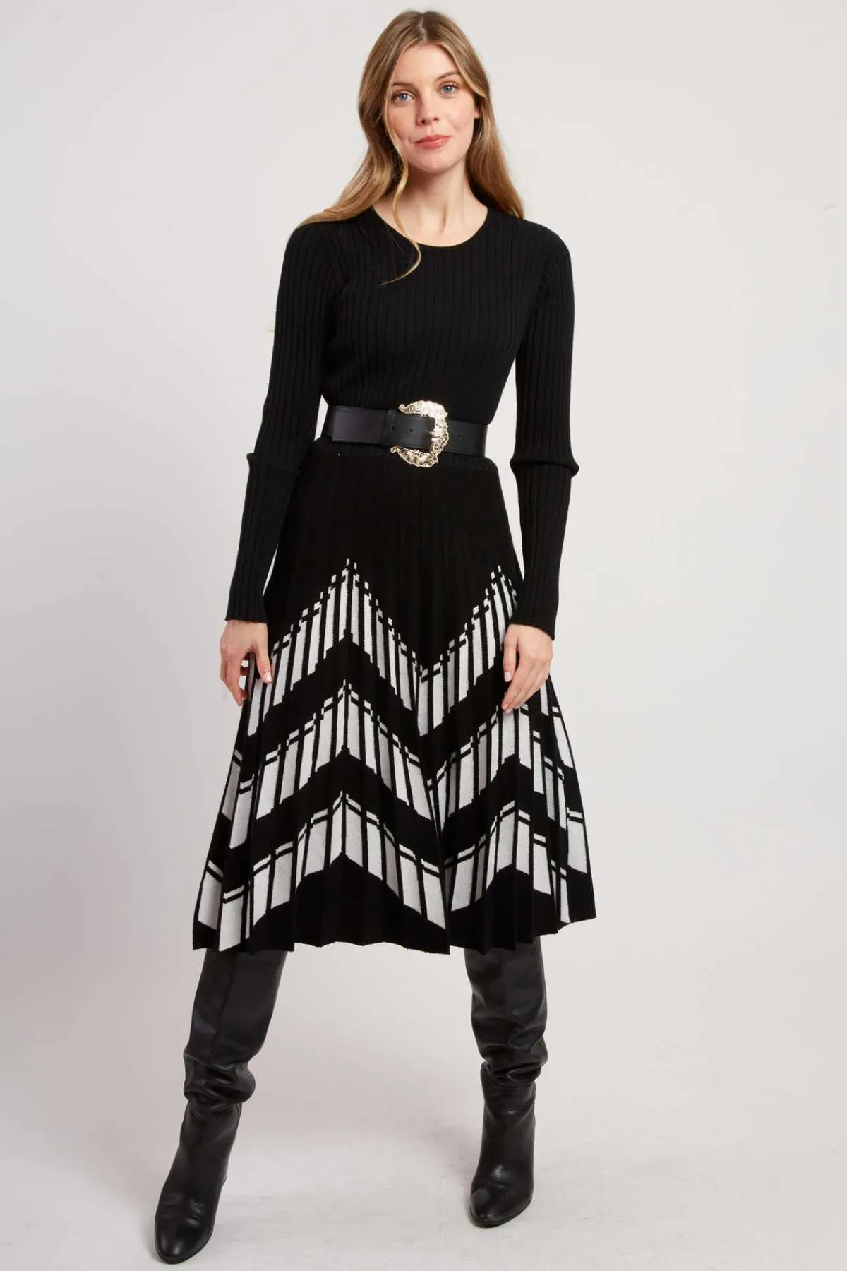 Hot Robe mi-longue en maille JALOUSE Robes Longues