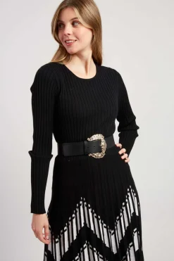 Hot Robe mi-longue en maille JALOUSE Robes Longues