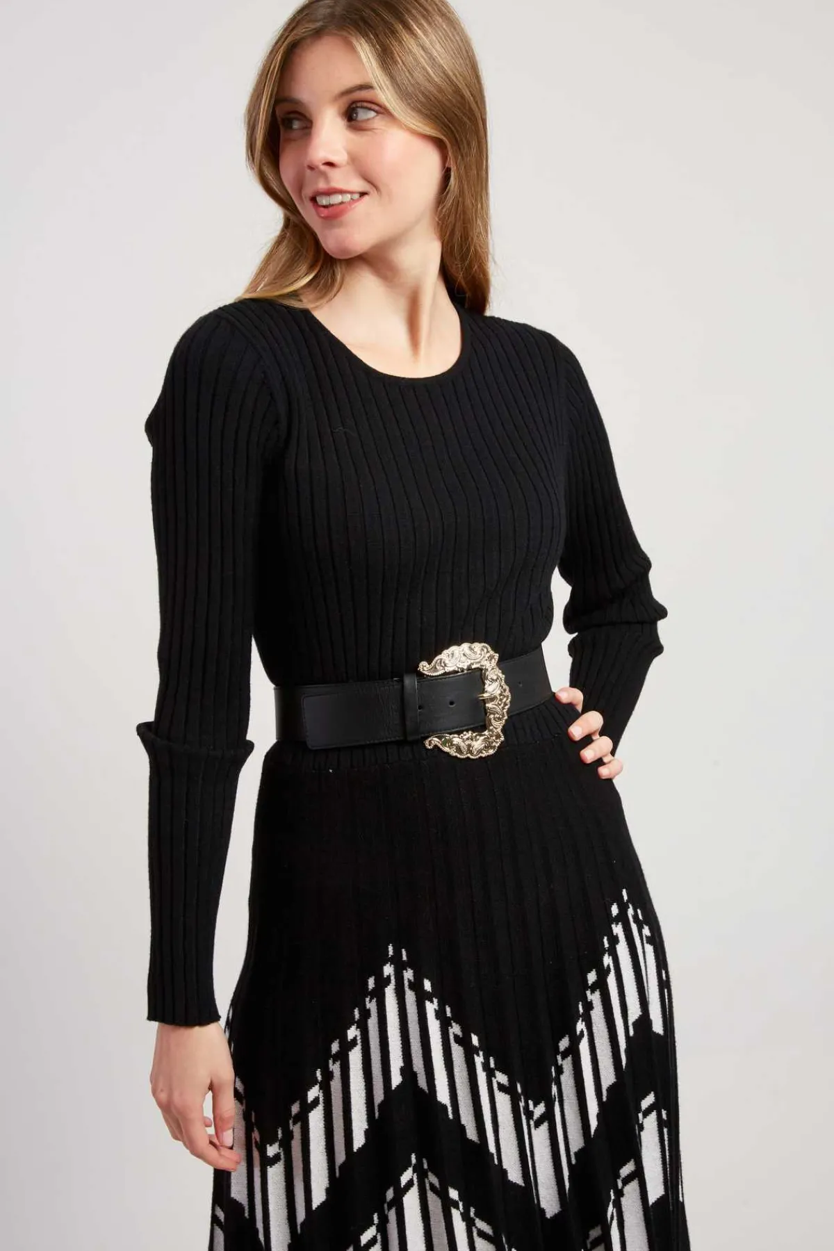 Hot Robe mi-longue en maille JALOUSE Robes Longues