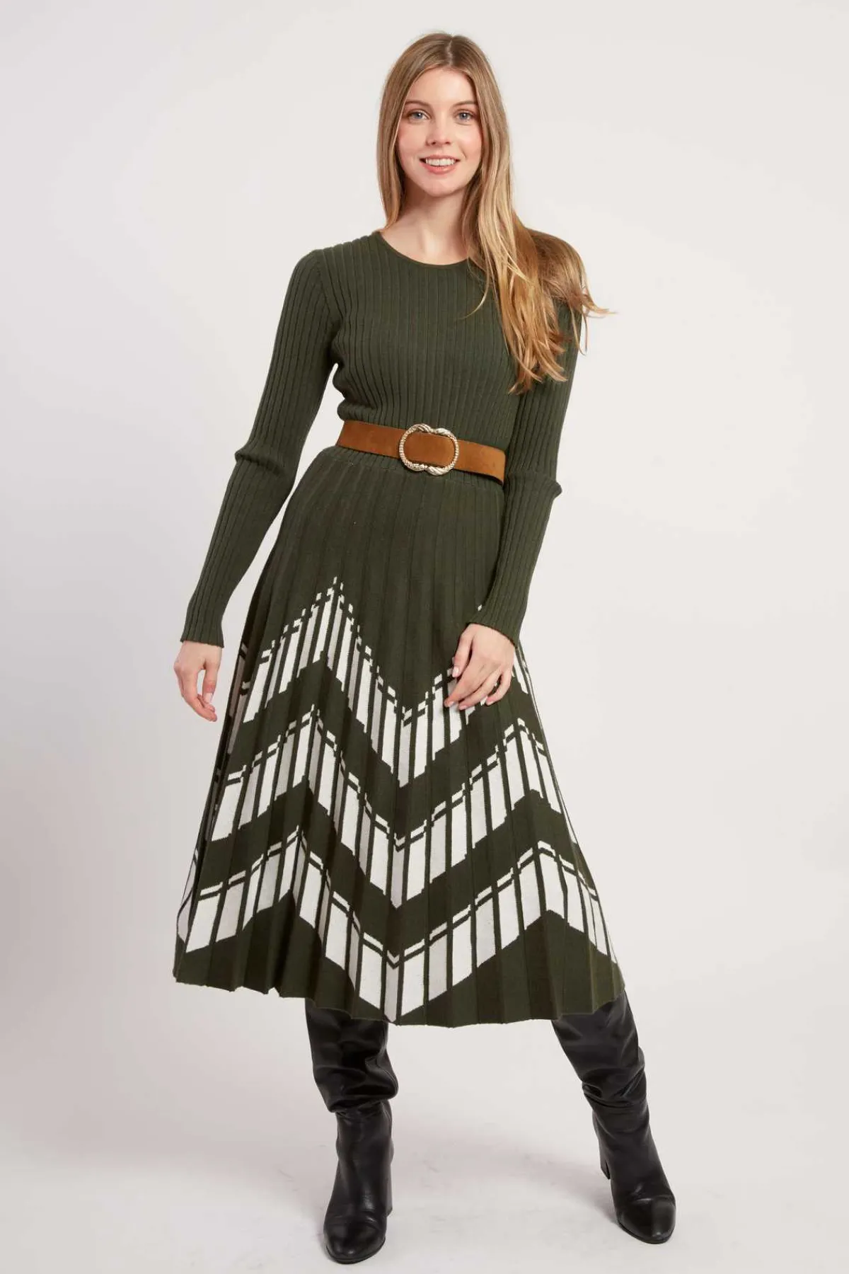 Hot Robe mi-longue en maille JALOUSE Robes Longues