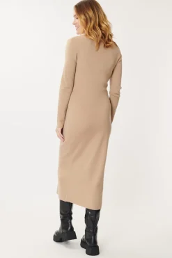 Clearance Robe mi-longue en maille unie GAVINA La Maille|Robes Longues