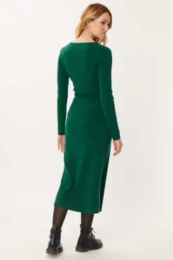 Clearance Robe mi-longue en maille unie GAVINA La Maille|Robes Longues