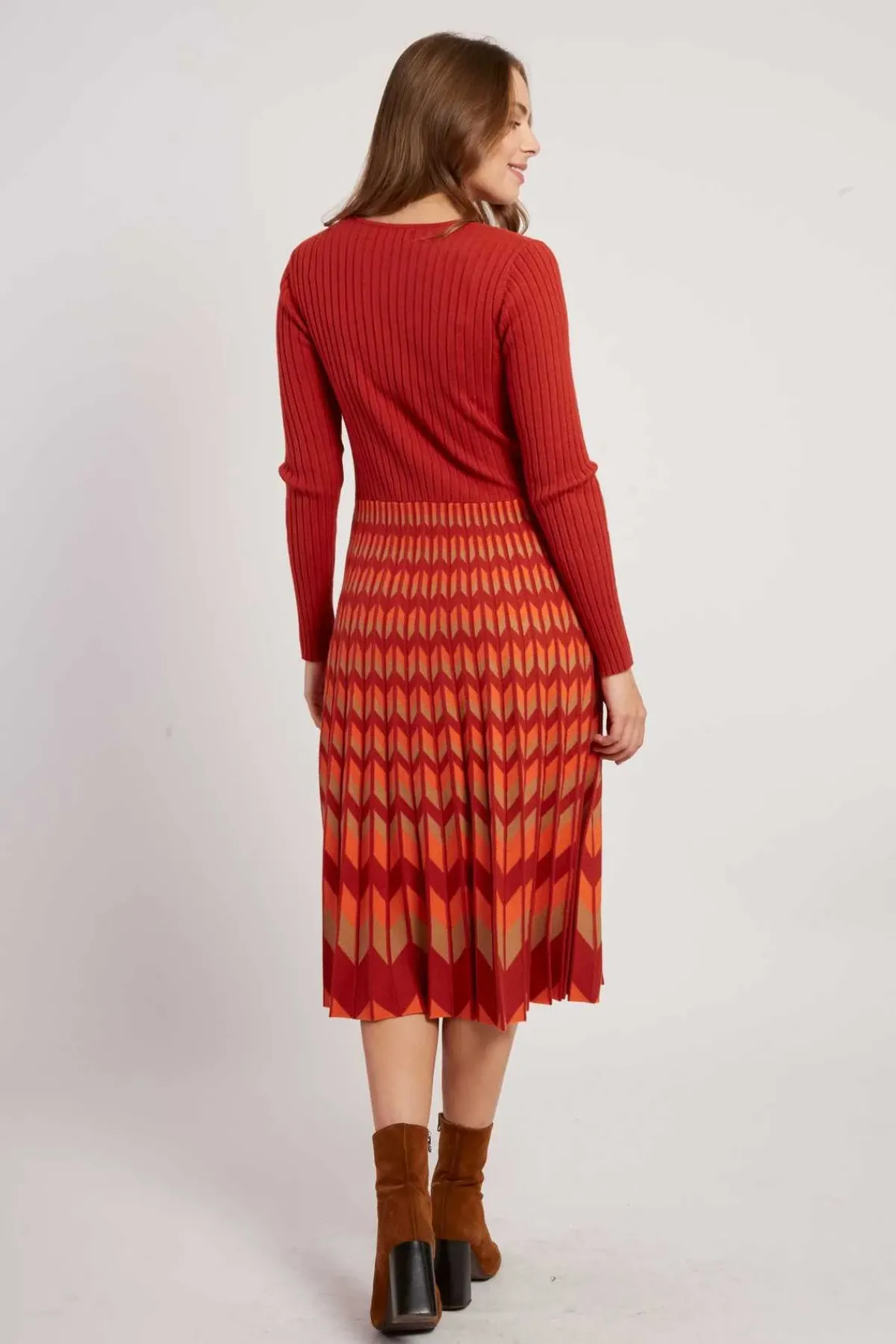 Flash Sale Robe mi-longue manches longues en maille JAZZ La Maille|Robes Longues