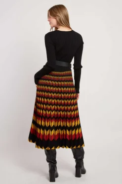 Flash Sale Robe mi-longue manches longues en maille JAZZ La Maille|Robes Longues