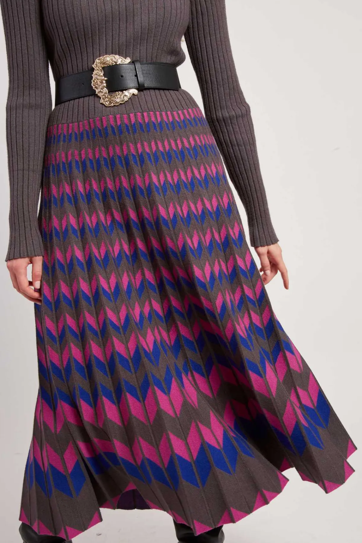 Flash Sale Robe mi-longue manches longues en maille JAZZ La Maille|Robes Longues