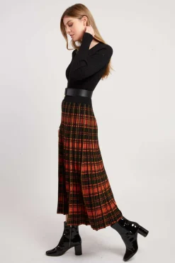 Cheap Robe mi-longue manches longues en maille JEANNE La Maille|Robes Longues