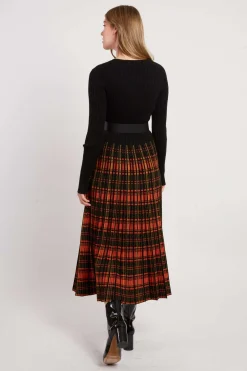 Cheap Robe mi-longue manches longues en maille JEANNE La Maille|Robes Longues