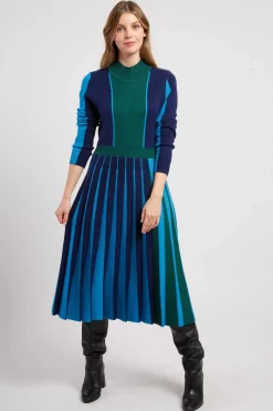 Clearance Robe mi-longue manches longues en maille JAMIE La Maille|Robes Longues