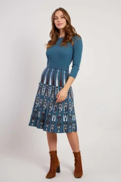 Hot Robe mi-longue manches longues en maille JOAKIM La Maille|Robes Longues