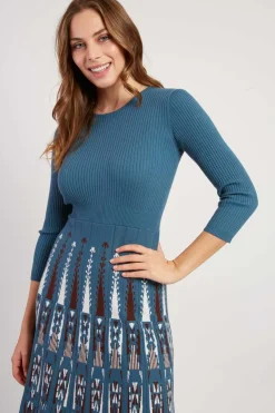 Hot Robe mi-longue manches longues en maille JOAKIM La Maille|Robes Longues