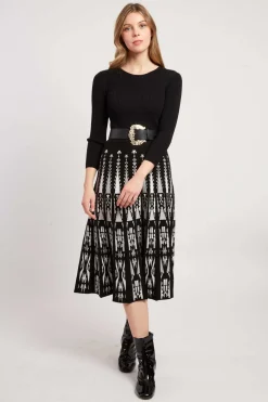 Hot Robe mi-longue manches longues en maille JOAKIM La Maille|Robes Longues