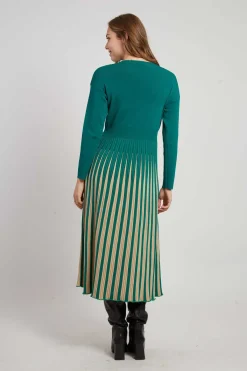 Best Sale Robe mi-longue manches longues en maille VALERIANE Robes Longues