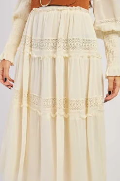 Cheap Robe mi-longue unie avec dentelle VELMA Robes Longues