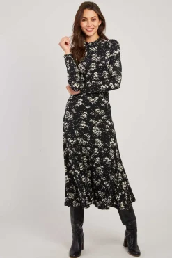 Fashion Robe moulante imprimée manches longues BELVEDERE Robes Imprimées|Robes Longues