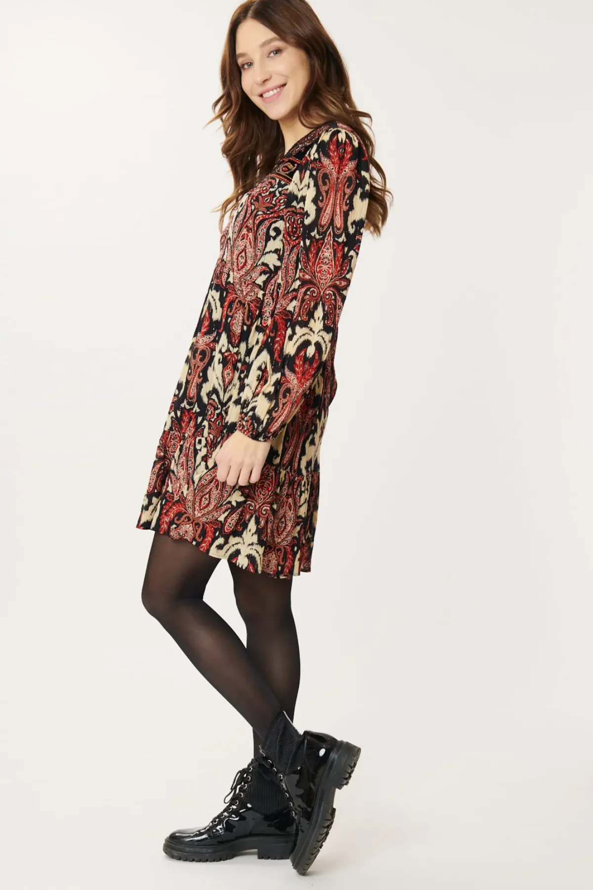 New Robe Paisley Brodée AGRIPPINE Robes Imprimées|Robes Courtes