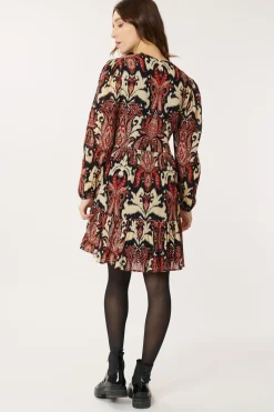 New Robe Paisley Brodée AGRIPPINE Robes Imprimées|Robes Courtes