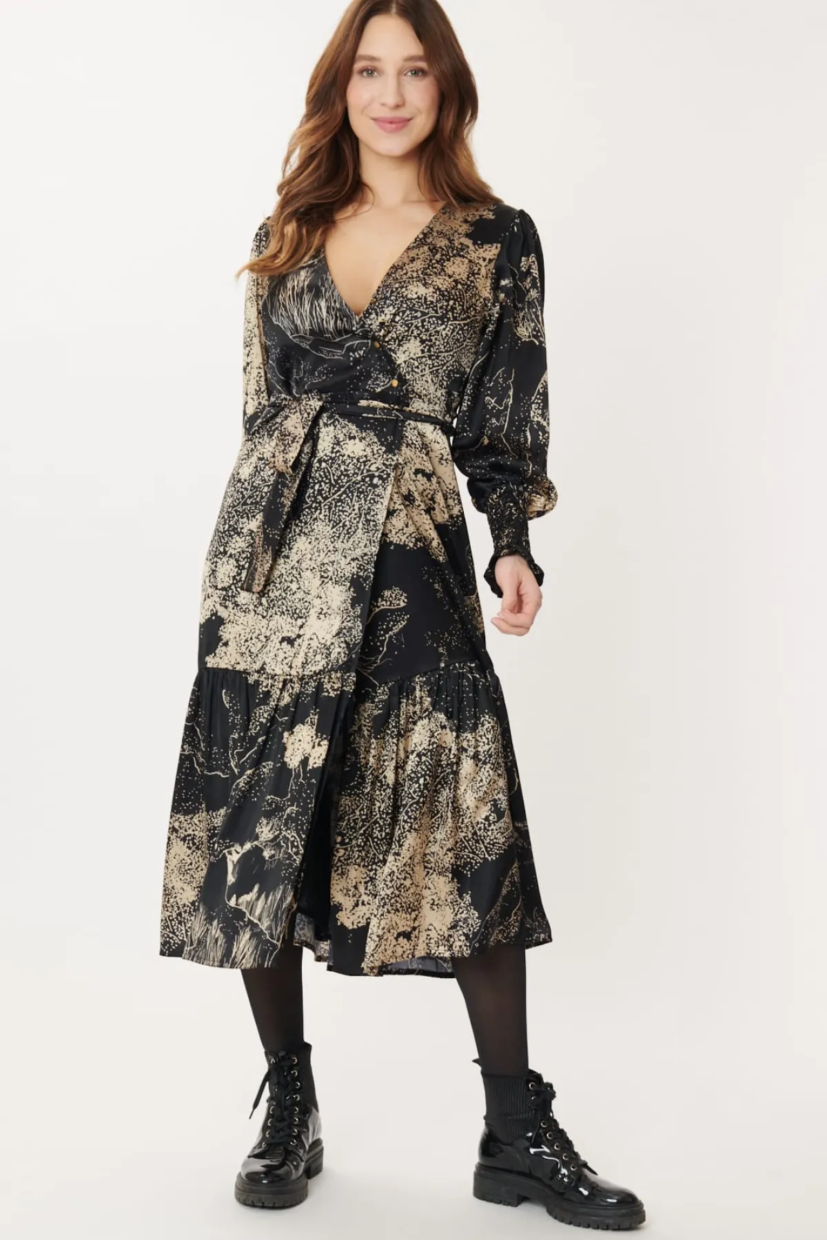 Sale Robe Portefeuille Imprimée ADELITA Robes Imprimées|Robes Longues