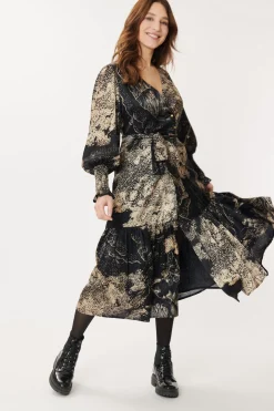 Sale Robe Portefeuille Imprimée ADELITA Robes Imprimées|Robes Longues