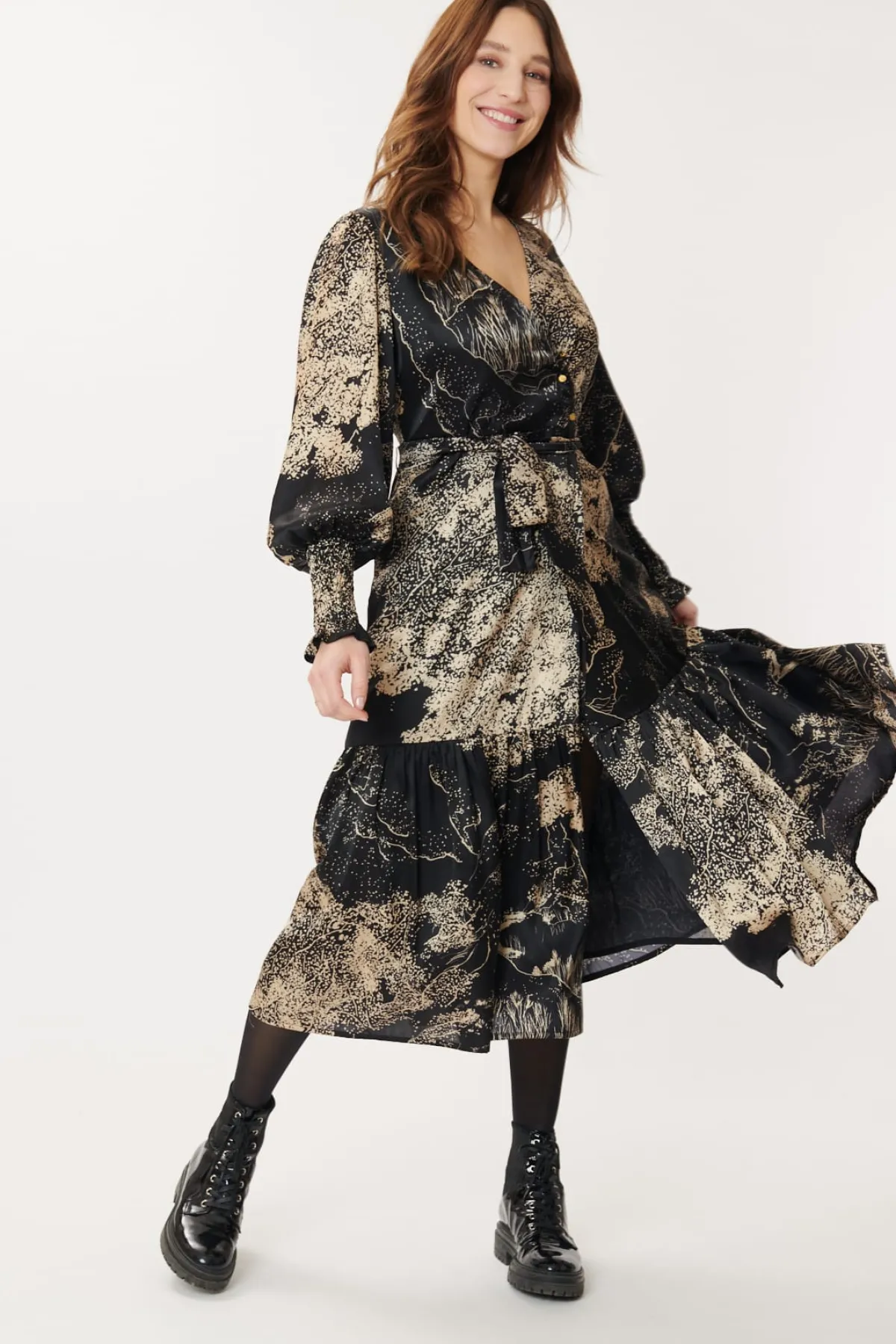 Sale Robe Portefeuille Imprimée ADELITA Robes Imprimées|Robes Longues