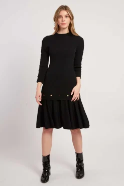 Outlet Robe unie mi-longue en maille JONAS Robes Longues