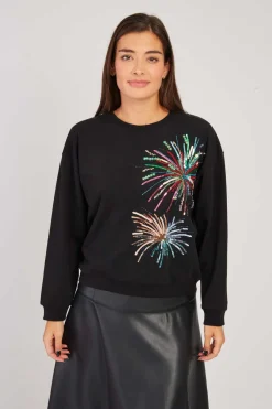 Best Sale Sweat en coton à sequins ZAARA Les Gilets, Cardigans & Pulls