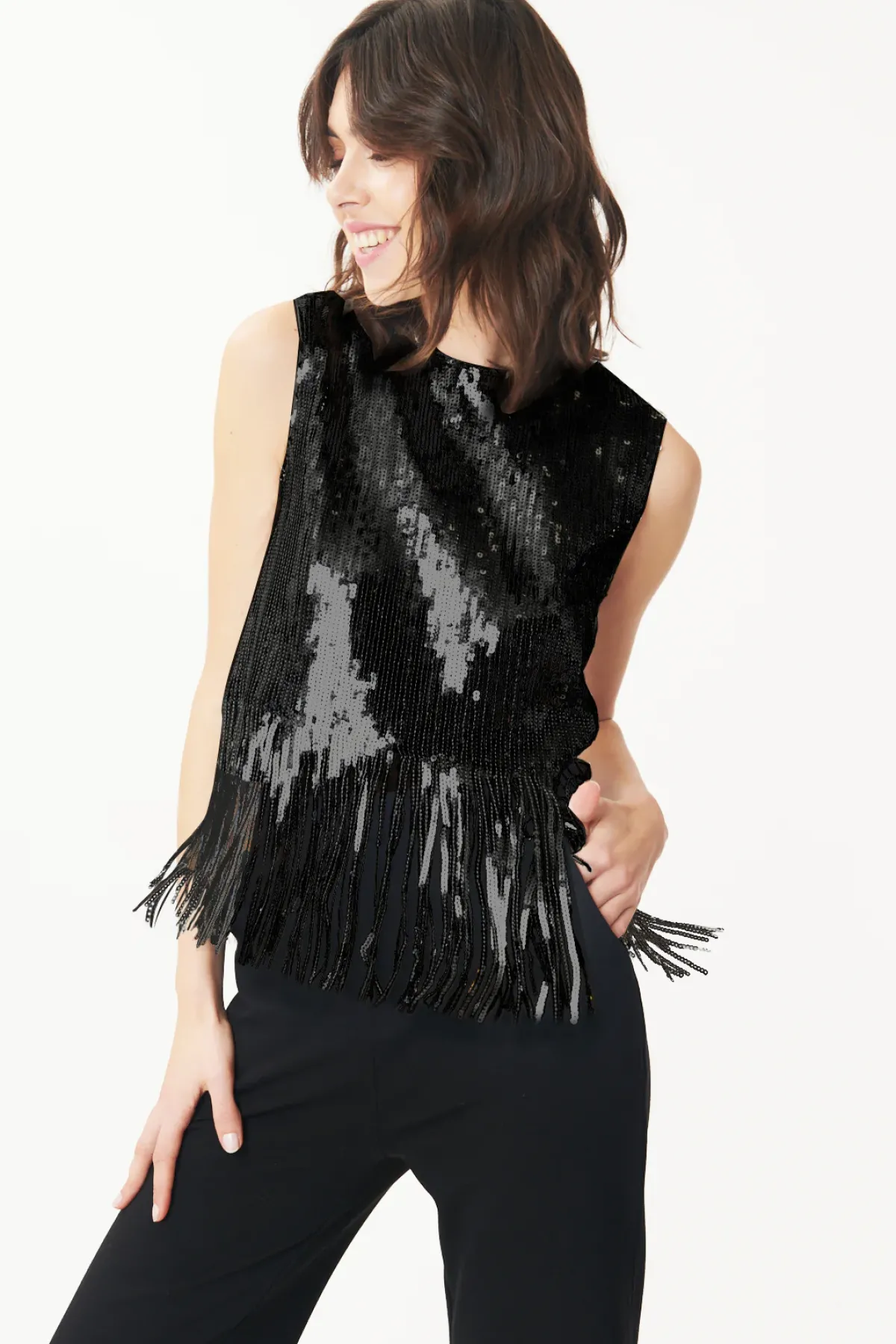 Fashion Top de fêtes à paillettes MAGDALENA Les Blouses, Chemisiers & Tops