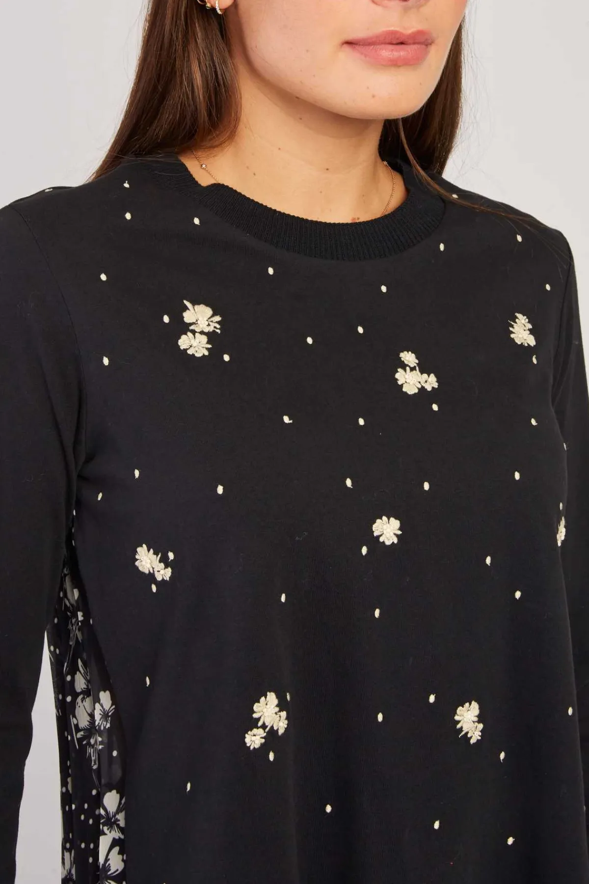 Online T-shirt manches longues avec broderies WASHINGTON Les Blouses, Chemisiers & Tops