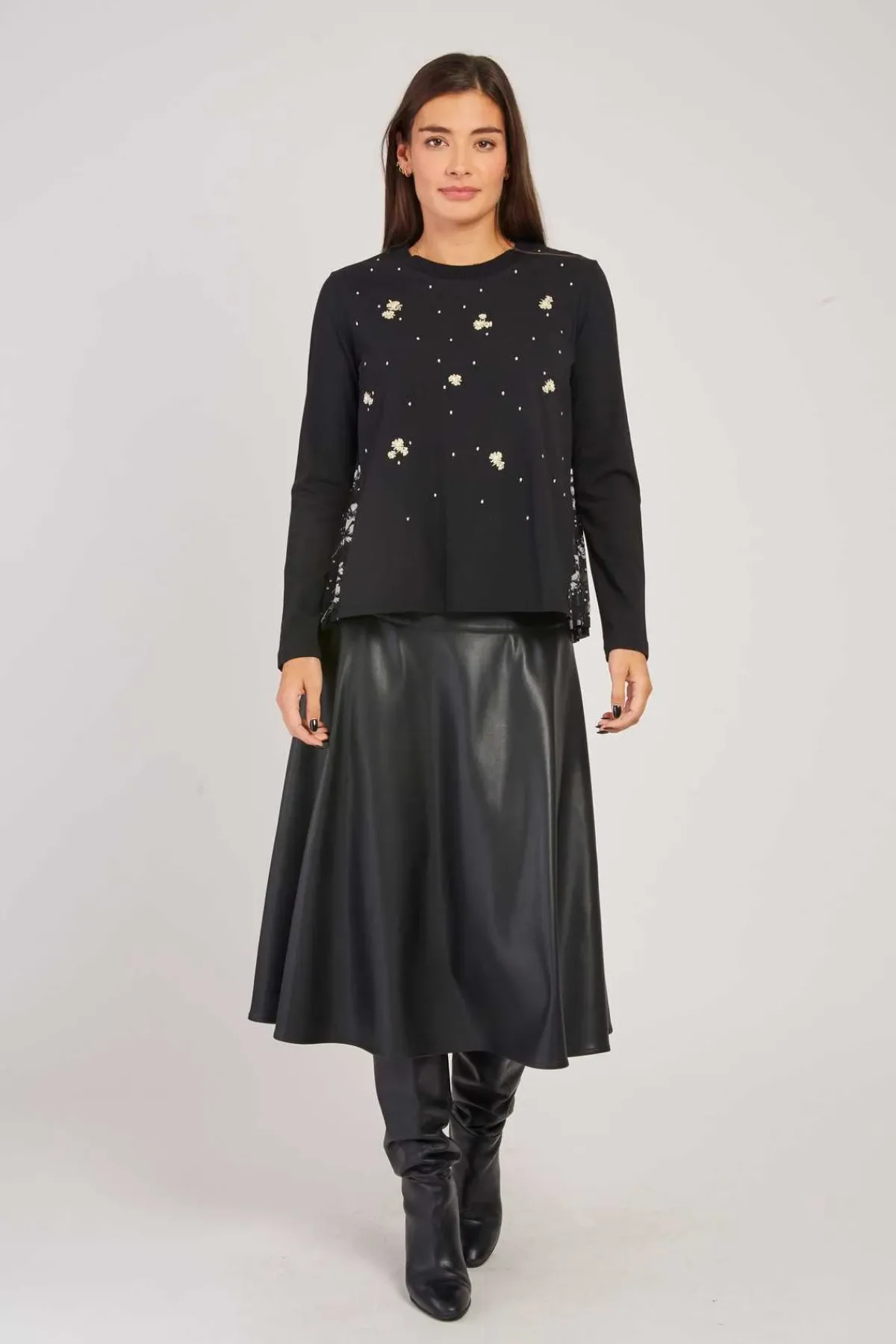 Online T-shirt manches longues avec broderies WASHINGTON Les Blouses, Chemisiers & Tops