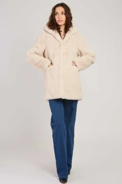 Best Sale Veste à capuche en fausse fourrure LIDYE Les Manteaux, Vestes & Doudounes