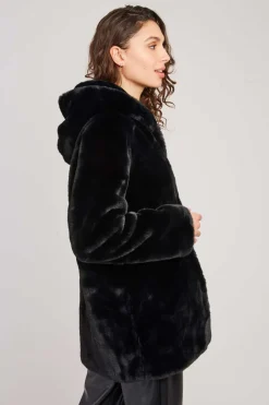Best Sale Veste à capuche en fausse fourrure LIDYE Les Manteaux, Vestes & Doudounes