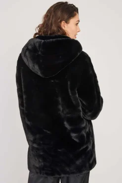 Best Sale Veste à capuche en fausse fourrure LIDYE Les Manteaux, Vestes & Doudounes