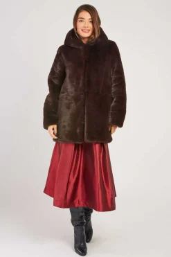 Best Sale Veste à capuche en fausse fourrure LIDYE Les Manteaux, Vestes & Doudounes