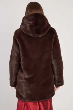 Best Sale Veste à capuche en fausse fourrure LIDYE Les Manteaux, Vestes & Doudounes