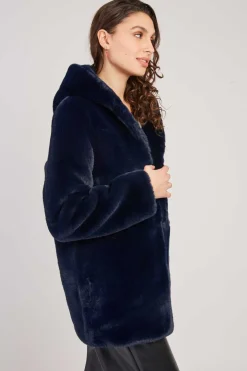 Best Sale Veste à capuche en fausse fourrure LIDYE Les Manteaux, Vestes & Doudounes