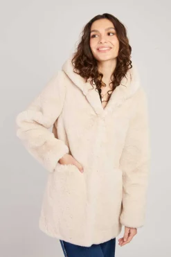 Best Sale Veste à capuche en fausse fourrure LIDYE Les Manteaux, Vestes & Doudounes