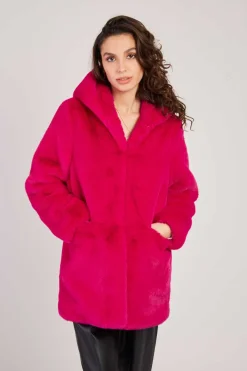 Best Sale Veste à capuche en fausse fourrure LIDYE Les Manteaux, Vestes & Doudounes