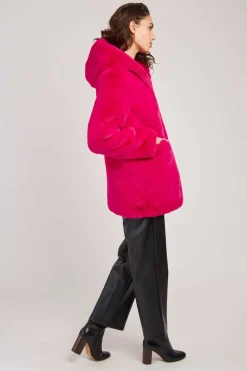 Best Sale Veste à capuche en fausse fourrure LIDYE Les Manteaux, Vestes & Doudounes