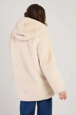 Best Sale Veste à capuche en fausse fourrure LIDYE Les Manteaux, Vestes & Doudounes