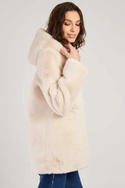 Best Sale Veste à capuche en fausse fourrure LIDYE Les Manteaux, Vestes & Doudounes