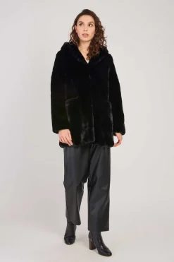 Best Sale Veste à capuche en fausse fourrure LIDYE Les Manteaux, Vestes & Doudounes