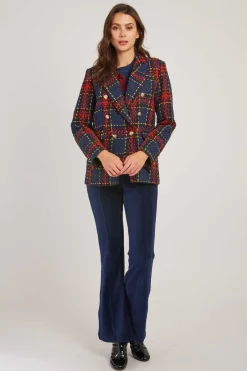 Outlet Veste blazer à carreaux LAURE Les Manteaux, Vestes & Doudounes