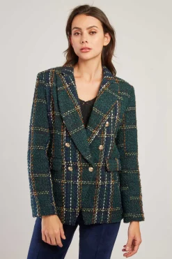 Outlet Veste blazer à carreaux LAURE Les Manteaux, Vestes & Doudounes