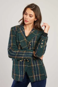 Outlet Veste blazer à carreaux LAURE Les Manteaux, Vestes & Doudounes